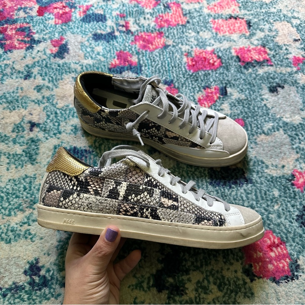 P448 John W Picasso Snakeskin Sneakers
